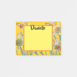 Daffodil Water Color Art女性名Post It Notes ポストイット