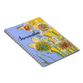 Daffodil Water Color Journalフローラ女性ノートブック ノートブック (右側)