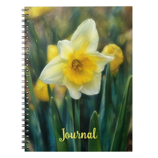 Daffodil Yellow Flower Personal Journal ノートブック (正面)