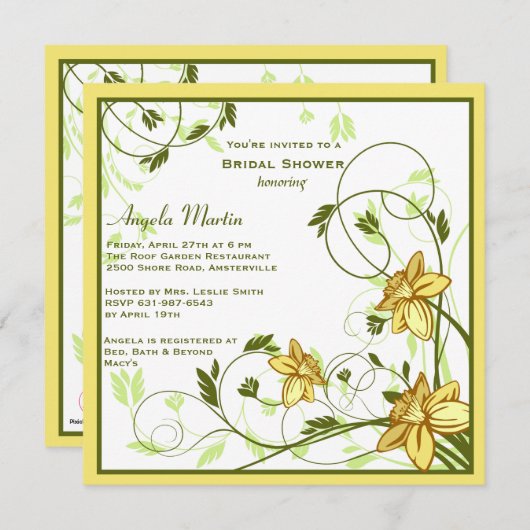 Daffodillsの招待状 招待状 (正面/裏面)