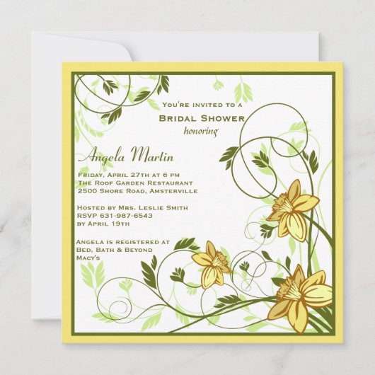 Daffodillsの招待状 招待状 (正面)