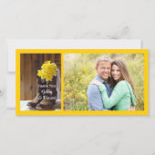 DaffodilsとCowboy Boots Barn's 結婚 Thank You サンキューカード (正面)