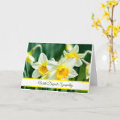 Daffodilsの同情カード カード (黄色い花)