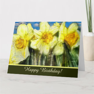 Daffodilsカスタム誕生日グリーティングカード カード