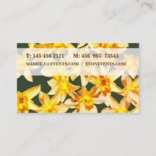 Daffodilsフローラ名刺 名刺 (裏面)