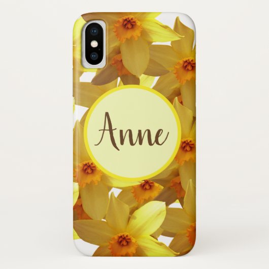 Daffodils開花パーソナライズされたiPhoneケース Case-Mate iPhoneケース (裏面)
