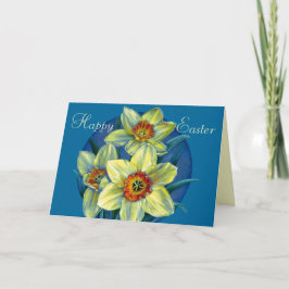 Daffodils 「ハッピーイースター」黄色と青のカード シーズンカード