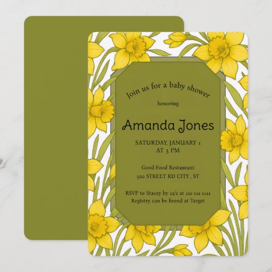 Daffodils  招待状 (正面/裏面)