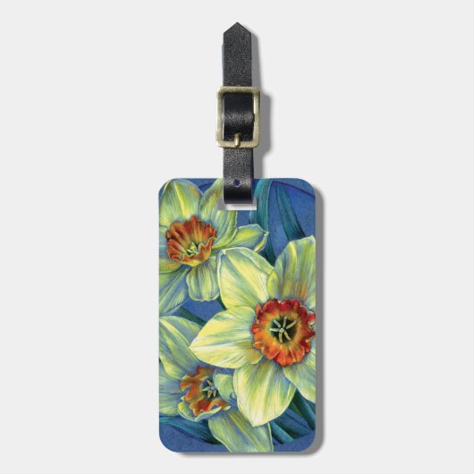 'Daffodils -春の喜び'荷札 ラゲッジタグ (正面縦)