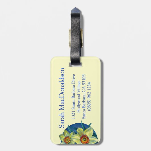 'Daffodils -春の喜び'荷札 ラゲッジタグ (裏面縦)