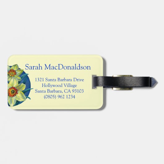 'Daffodils -春の喜び'荷札 ラゲッジタグ (裏面横)