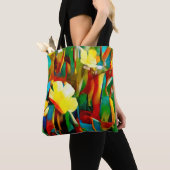 Daffodils. Abstract floral composition in a cubist トートバッグ (クローズアップ)