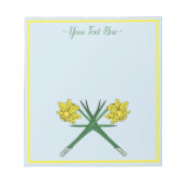 Daffodils Crossed ノートパッド (正面)