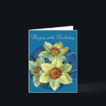 Daffodils Happy 50誕生日黄色と青カード カード<br><div class="desc">フローラダフォジル誕生日カード小さな春色と応援をもたらす。要件に合素晴らしわせて特別なtouchを追加するには、このアートカードをパーソナライズする。このカーかわいらしドはサラ・トレッ絵画トのオリジナルの「Daffodils -春の喜び」から作成された。</div>