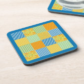 Daffodils Set of Coasters, Country Faux-Patchwork コースター (左側)