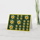 Daffodils Tic Tac Toe Greeting Card for Cancer Pat カード (正面)