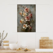 Daffodils Wall Art Print, Antique Spring Meadow ポスター (キッチン)