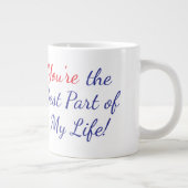 daffodils you're the best part of my life ジャンボコーヒーマグカップ (右)