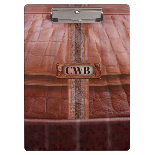 Daffy Cool Retro Beautiful Monogram クリップボード (正面)