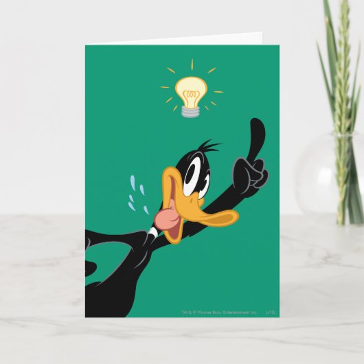 DAFFY DUCK™の頭の上に電球を置く カード (正面)
