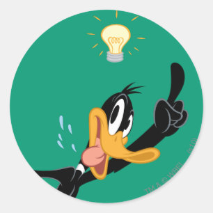 DAFFY DUCK™の頭の上の電球 ラウンドシール
