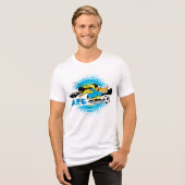 DAFFY DUCK™ アルゼンチンチーム サッカー グラフィック トライブレンドＴシャツ (正面全面)