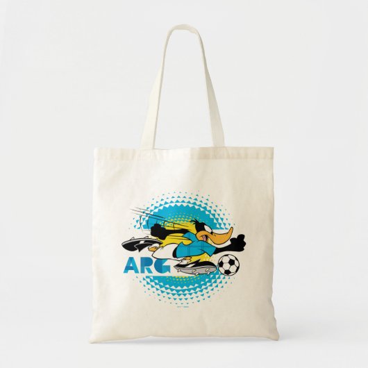 DAFFY DUCK™ アルゼンチンチーム サッカー グラフィック トートバッグ (正面)