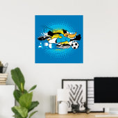 DAFFY DUCK™ アルゼンチンチーム サッカー グラフィック ポスター (ホームオフィス)