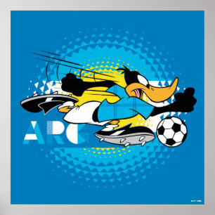 DAFFY DUCK™ アルゼンチンチーム サッカー グラフィック ポスター