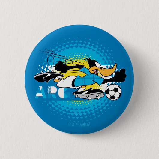 DAFFY DUCK™ アルゼンチンチーム サッカー グラフィック 缶バッジ (正面)