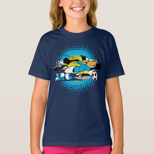 DAFFY DUCK™ アルゼンチンチーム サッカー グラフィック Tシャツ (正面)