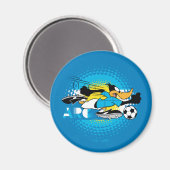 DAFFY DUCK™ アルゼンチン代表サッカーデザイン マグネット (正面/裏面)