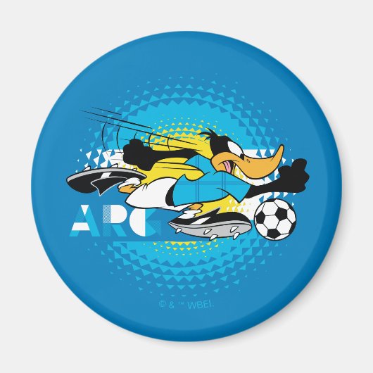 DAFFY DUCK™ アルゼンチン代表サッカーデザイン マグネット (正面)
