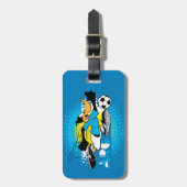 DAFFY DUCK™ アルゼンチン代表サッカーデザイン ラゲッジタグ (正面縦)