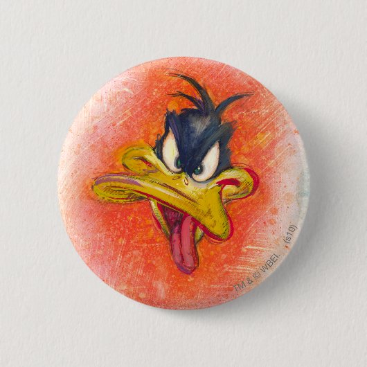 DAFFY DUCK™インオレンジ 缶バッジ (正面)