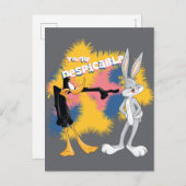 DAFFY DUCK™ & BUGS BUNNY™ "You're Despicable" ポストカード (正面/裏面)