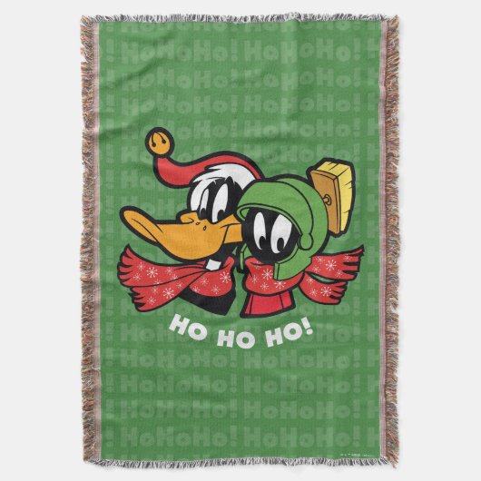 DAFFY DUCK™ & MARVIN MARTIAN™ "Ho Ho Ho!" スローブランケット (正面縦)