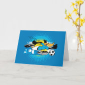 DAFFY DUCK™ Team Argentina Soccer Graphic カード (黄色い花)