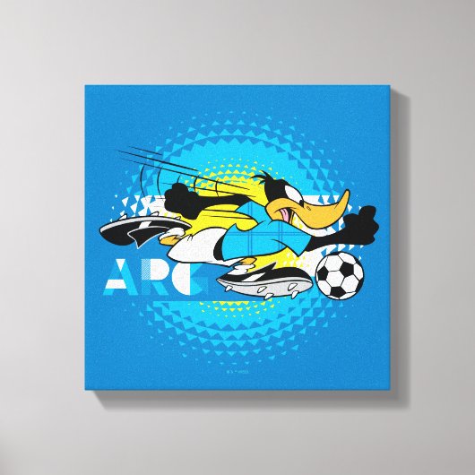 DAFFY DUCK™ Team Argentina Soccer Graphic キャンバスプリント (正面)