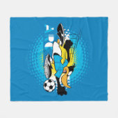 DAFFY DUCK™ Team Argentina Soccer Graphic フリースブランケット (正面(横))