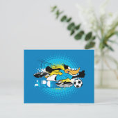 DAFFY DUCK™ Team Argentina Soccer Graphic ポストカード (スタンド正面)