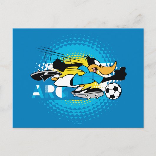 DAFFY DUCK™ Team Argentina Soccer Graphic ポストカード (正面)
