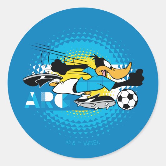 DAFFY DUCK™ Team Argentina Soccer Graphic ラウンドシール (正面)