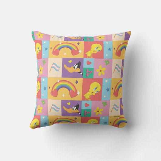 DAFFY DUCK™ & TWEETY™ - Pride Pattern クッション (裏面)