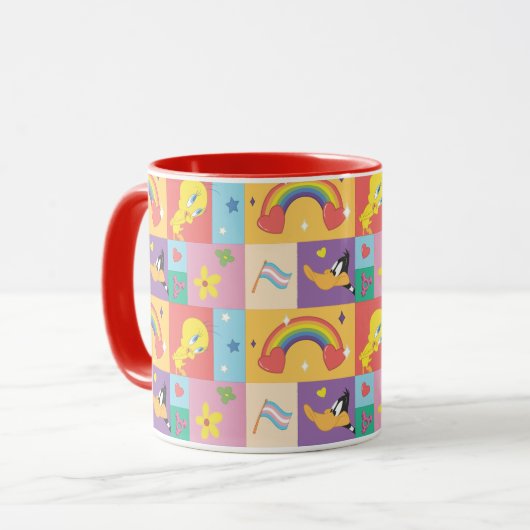 DAFFY DUCK™ & TWEETY™ - Pride Pattern マグカップ (正面左)