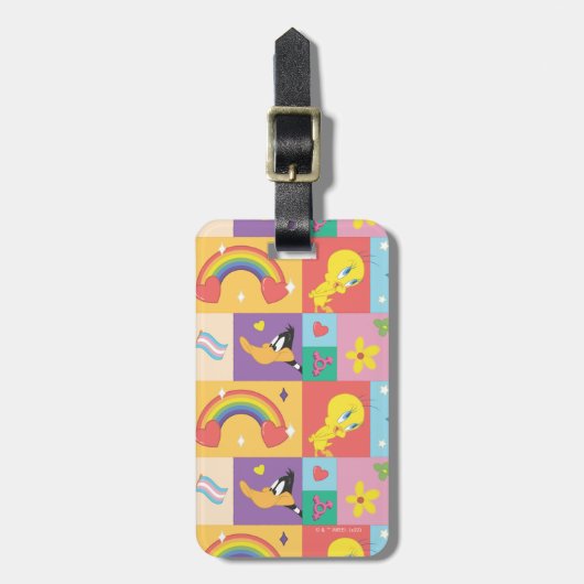 DAFFY DUCK™ & TWEETY™ - Pride Pattern ラゲッジタグ (正面縦)