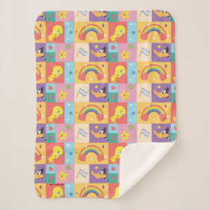 DAFFY DUCK™ & TWETY™ -プライドパターン シェルパブランケット