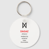DAGAZ 北欧ルーン文字 (日、覚醒、突破) | キーホルダー (裏面)