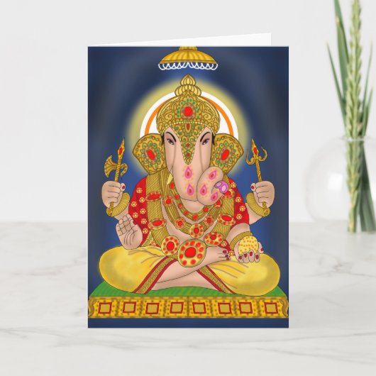 Dagduseth Ganesha Greeting Card カード (正面)
