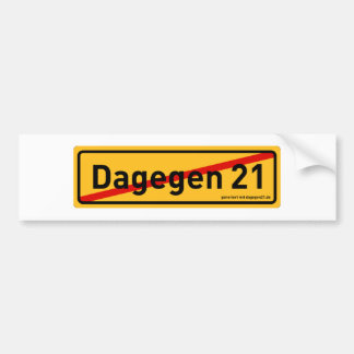 dagegen21.de Autoaufkleber バンパーステッカー